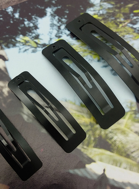 50个价5 6 7 8cm黑色长方形BB夹 发夹夹子边夹手工DIY头饰品材料