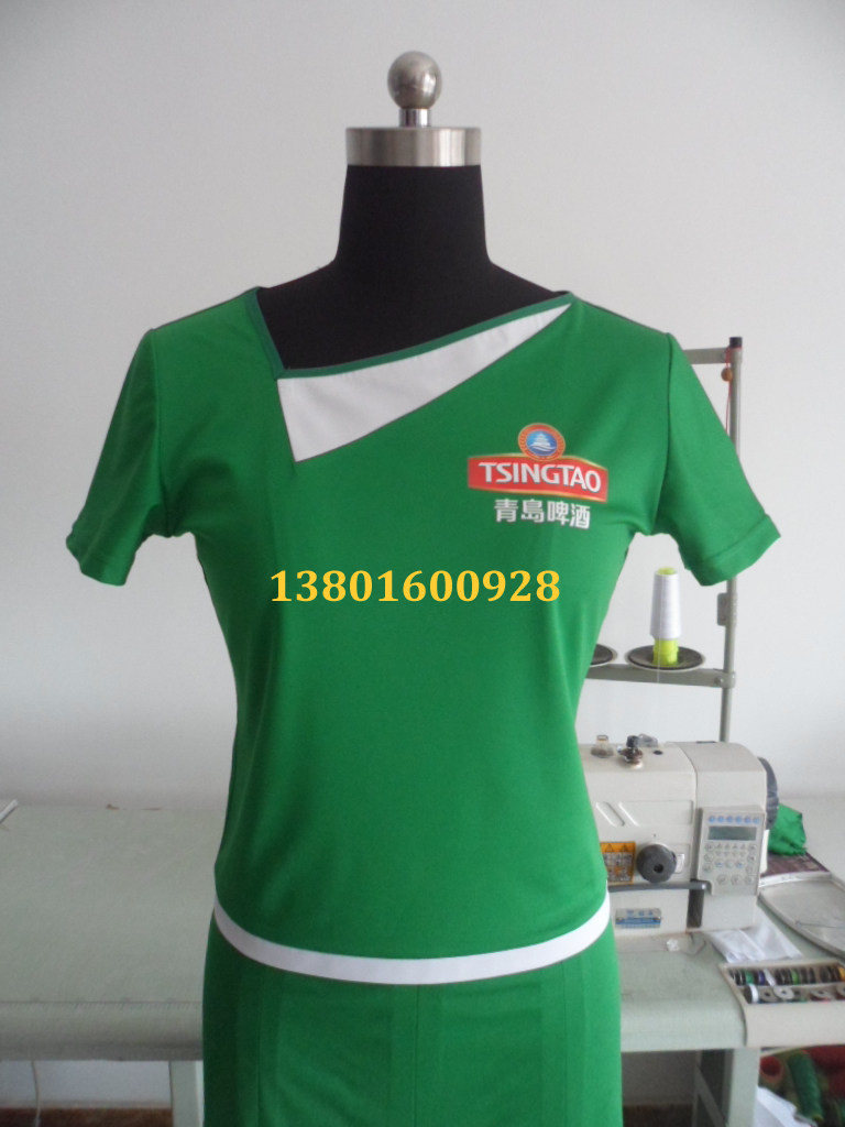 导购员工作服定做啤酒牛奶饮料促销员服电器春秋季女长袖服装礼仪