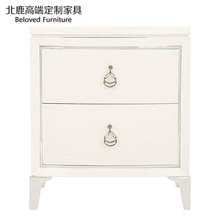 美式床头柜全实木现代简约整装床边柜收纳柜储物柜边柜bh30