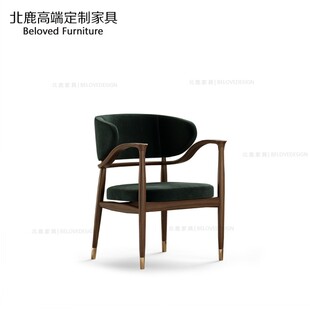 美式轻奢单人椅客厅小户型简约现代单人沙发卧室小单人阳台休闲椅