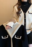 大码女装小香风假两件拼色胖mm显瘦减龄针织衫毛衣上衣女，女装大码女装，衣嘉衣服饰
