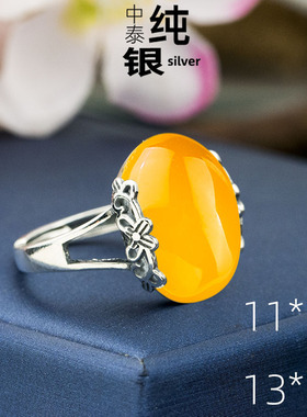 925纯银戒指空托银饰diy镶嵌