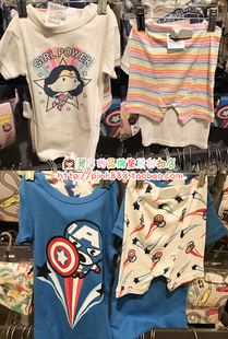 Gap专柜 男女幼童儿童纯棉家居服短袖短裤睡衣套装家居服夏装