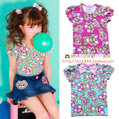 EarthMagic女童满印短袖T恤