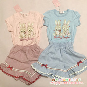 Shirley temple ST同款 现货 公主牌女童复古小兔子百搭短袖 T恤