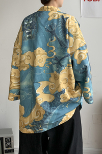 仙鹤龙港风日系潮外套防晒服和服开衫薄款半袖道袍防晒衣 F12/P40图片