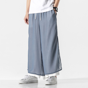 20夏季 大码风汉服裙裤情侣中性棉麻阔腿裤文艺改良 K61/P95图片