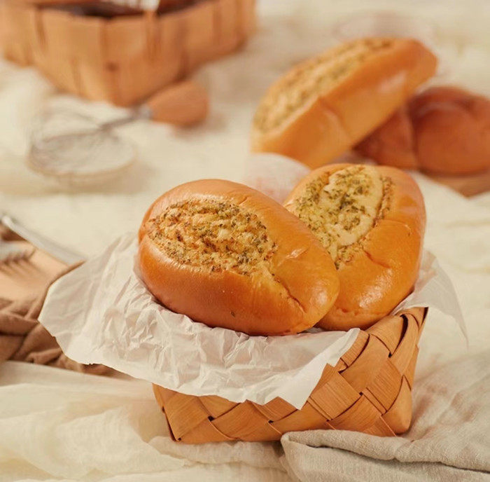 代购上海正宗红宝石面包房蒜香面包 麻薯红豆 花生 豆沙餐包 早餐