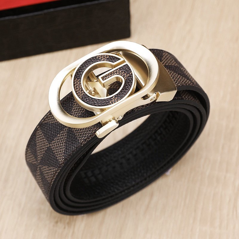 高档男士真皮牛皮腰带自动扣懒人裤带轻奢商务潮时尚柔软皮带新款