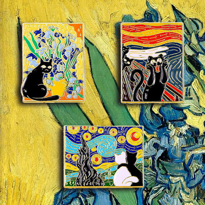 搞怪猫咪情侣生日礼物徽章