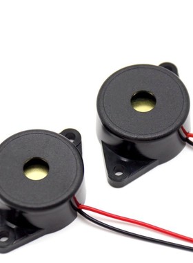HNDZ蜂鸣器 压电式有源蜂鸣器 HND-3015D黑色单孔 3-24V 连续声