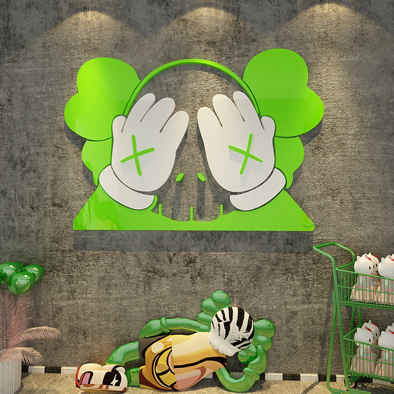 创意芝麻街kaws网红拍照区场景布置装饰服装奶茶蛋糕店铺墙面贴画,家居饰品,软装墙贴,淘宝优惠券,粉丝福利购,淘宝优惠卷