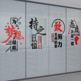 梦想起航办公室装饰企业文化墙贴面公司背景激励志文字标语3d立体