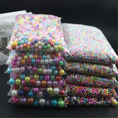 20mm彩色混色ABS双孔仿珍珠圆珠散珠串珠diy饰品配件手工制作材