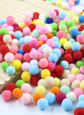 毛球diy毛绒球装饰彩色小绒球 毛毛球手工材料饰品材料制作高弹球