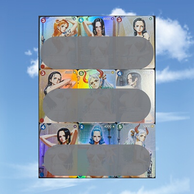 opcg自制   娜美女帝罗宾大和薇薇公主 浴室篇 9张 彩闪63*88mm