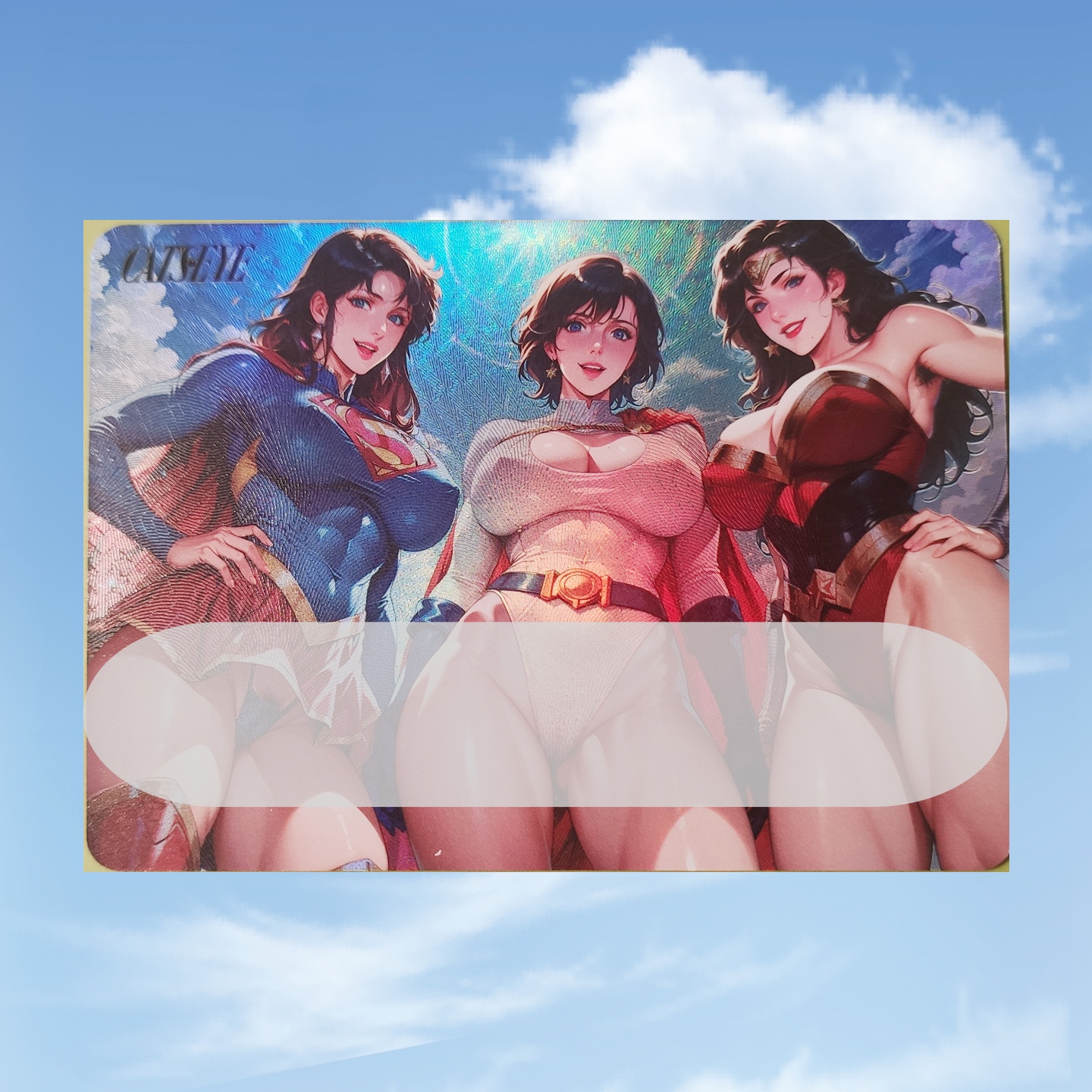 忆童年之猫眼三姐妹 CAT'S EYE 来生泪来生瞳 1张折光彩闪63*88mm