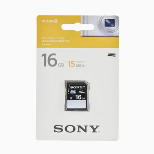 SONY索尼原装16G SD SDHC卡SF-16N4 高速卡CX180 CX360 NEX-5C/C3 兼容其他品牌SD卡机器 黄色蓝色包装随机发