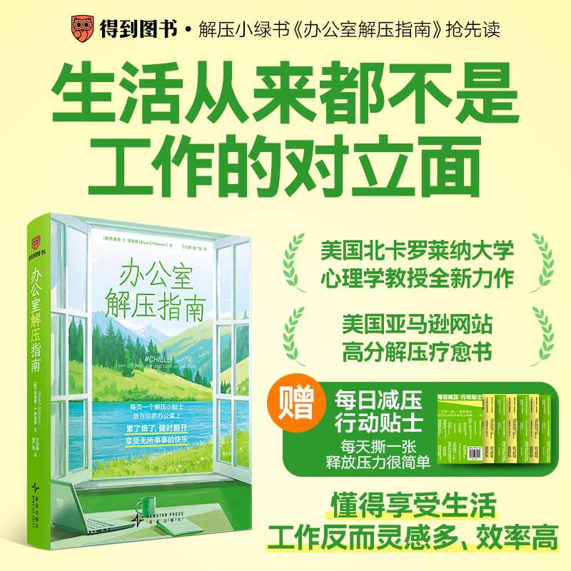 办公室解压指南 布莱恩·E.罗宾森 解压小绿书 生活从来不是工作的对立面 高分解压疗愈书 得到图书云仓SS