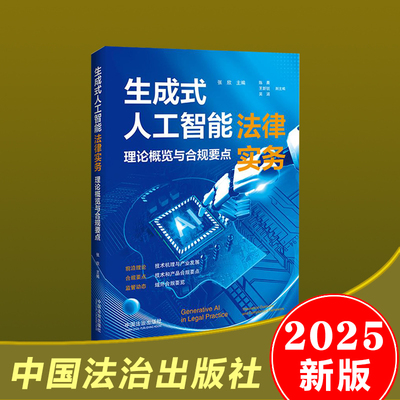 2025新书 生成式人工智能法律实务：理论概览与合规要点 张欣 中国法治出版社9787521646399
