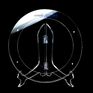 晶片金属板唱片CD光碟展示架圆盘圆片陈列架晶圆摆件硅片圆形展台