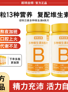 诺特兰德维生素b族复合片男女士专用b2片b12咀嚼片牛磺酸官方正品