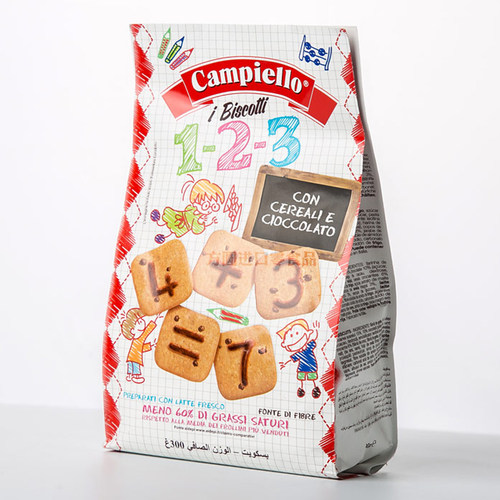 进口巧克力曲奇Campiello卡贝佩罗300g字母饼干儿童休闲零食品