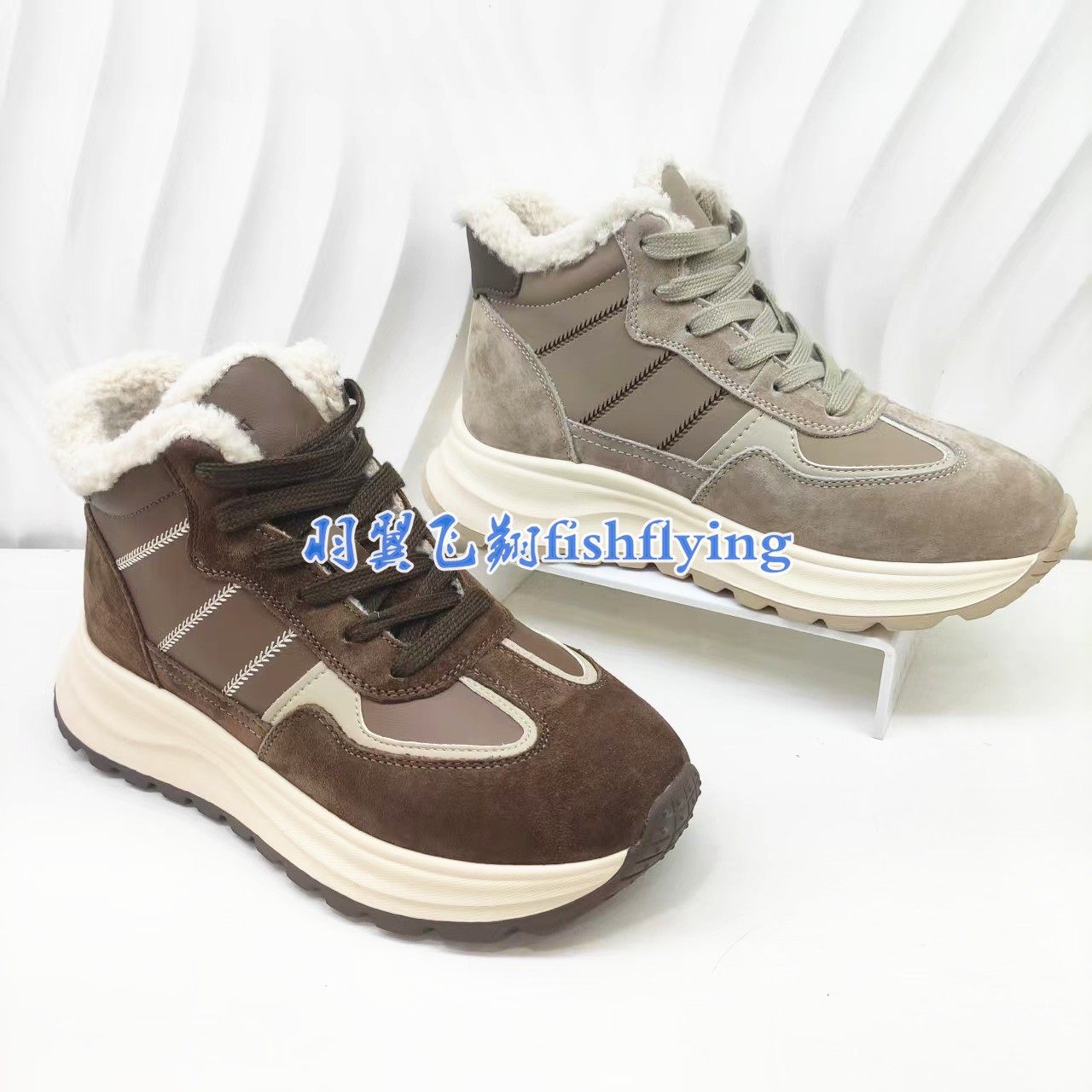 HCA251605正品Harson/哈森2025秋新款平底高帮运动德训女休闲鞋
