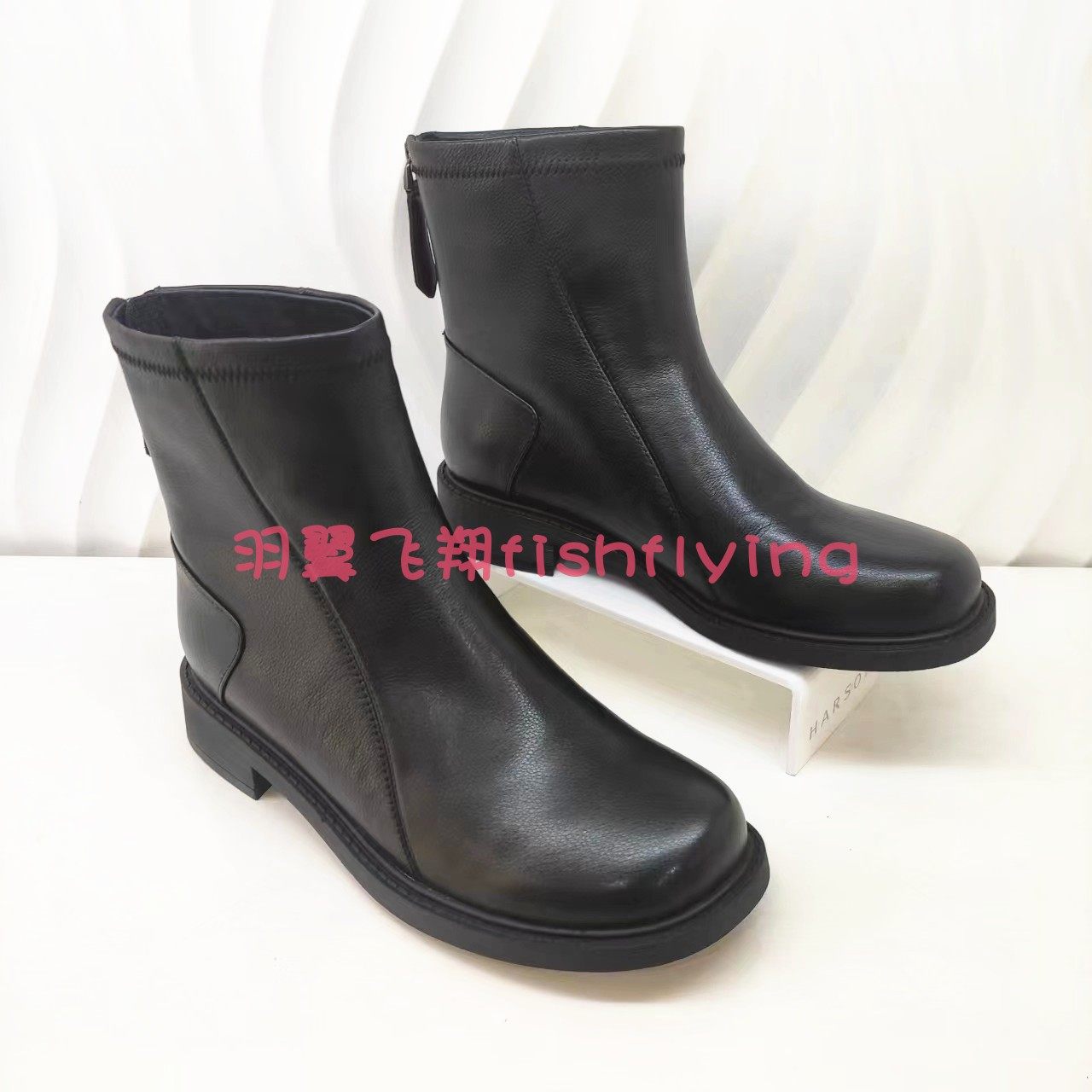 厚底低跟简约短靴时装靴女靴