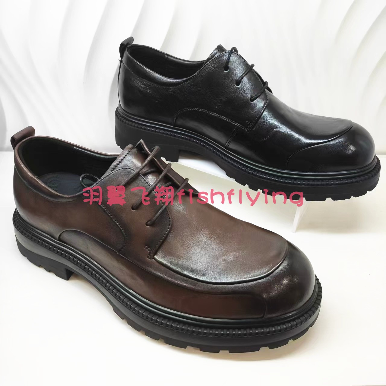 ML244083正品Harson/哈森春秋季正装婚鞋厚底系带宽头德比男皮鞋