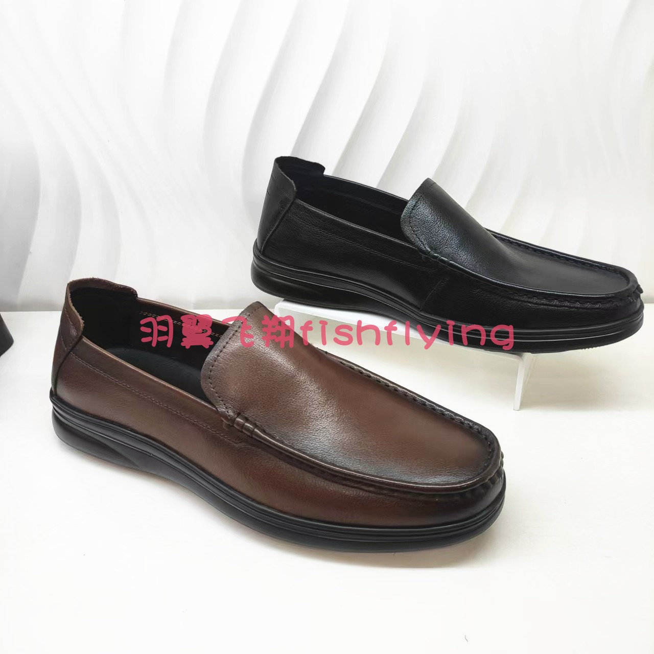 超轻软底舒适一脚蹬男鞋哈森