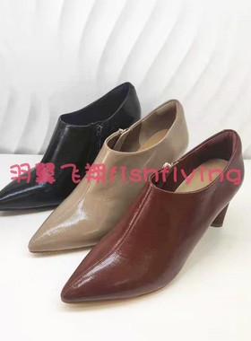 哈森女鞋2021秋新款专柜正品高跟真皮深口简约时尚女单鞋HL17170