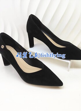 HS267120正品Harson/哈森2026春秋尖头粗高跟简约时尚通勤女单鞋