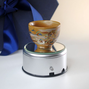 旋转灯光展示台动漫手办玩偶珠宝首饰柜台橱窗小摆件展示电动转盘