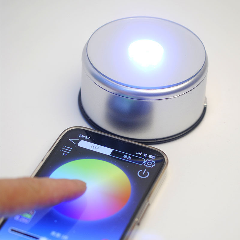 智能app氛围灯旋转展示台