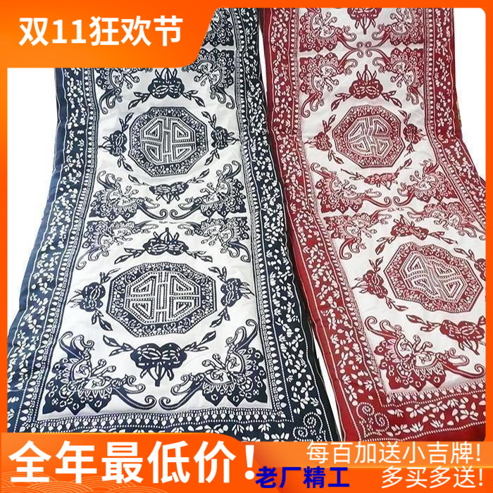 沙发垫木椅坐垫纯棉 布络传统特色手工印花 新中式家居民宿民族风