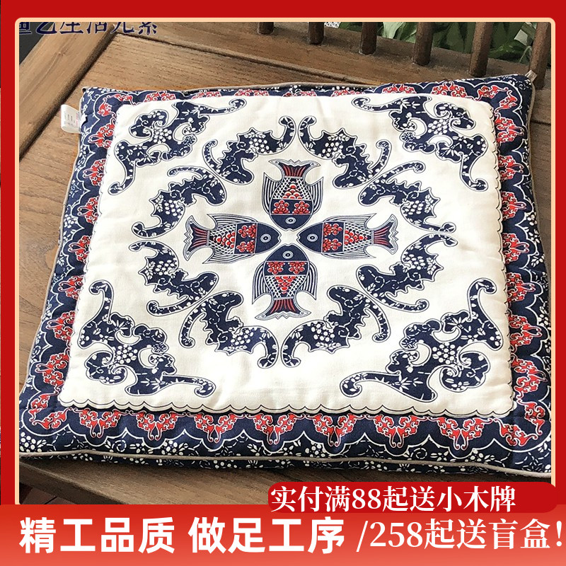 坐垫椅垫布络纯棉餐椅垫手工中式