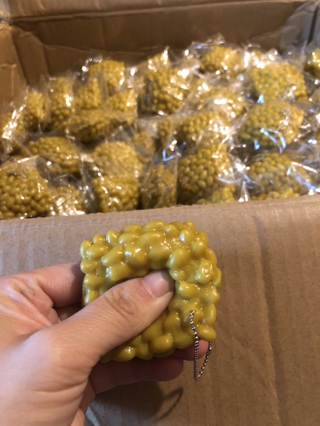 纳豆捏捏收藏挂链小礼物解压发泄小玩具