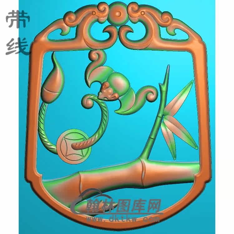 蝙蝠牌子第二款背面(bf-001)浮雕图灰度图jdp/bmp