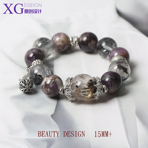 15m紫极光天然水晶设计款冰裂纹