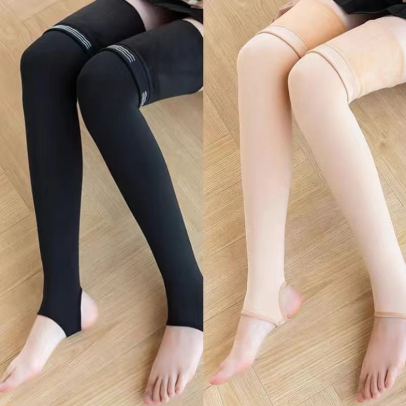 九分大腿过膝袜加绒加厚硅胶防滑护膝袜套加长秋冬保暖高筒长筒袜