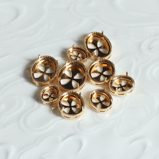 铸铜黄铜保色四爪椭圆宝石托手链项链发簪材料配件花影梦汉服婚庆