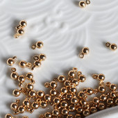 4mm黄铜带环圆球吊坠保色挂坠古风发簪DIY材料配件花影梦汉服婚庆