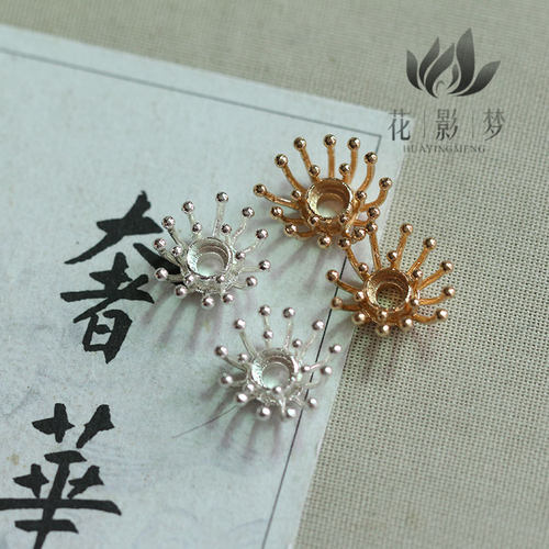 diy黄铜发簪头饰铸铜花心花蕊