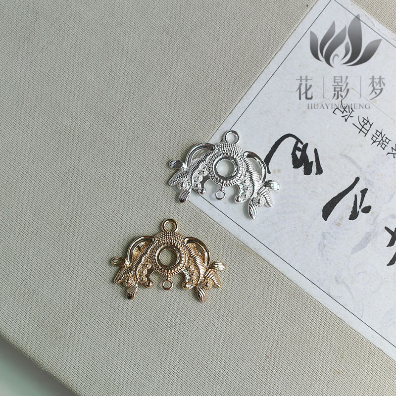 耳环流苏铸件花影梦铜质