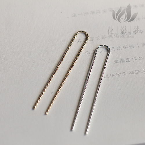 diy配件黄铜迷你麻花小发钗