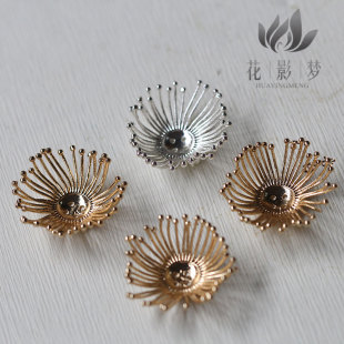 约24mm铸铜黄铜大花蕊细花蕊*花影梦发簪发饰头饰DIY配件