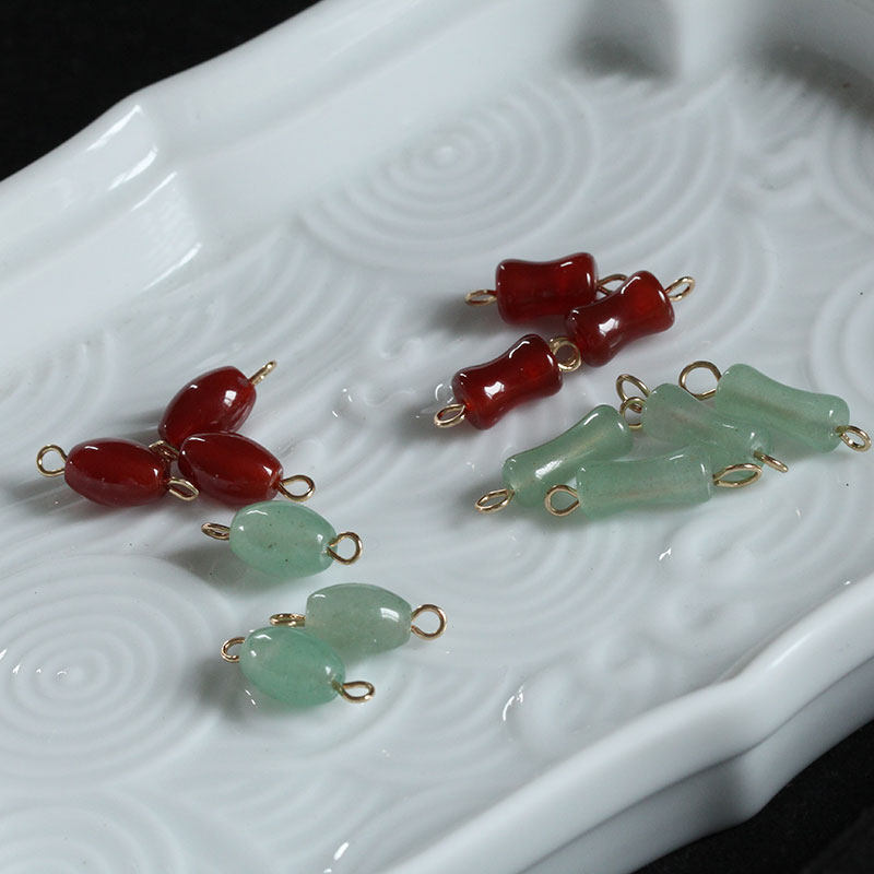 花影梦红玛瑙绿东陵米珠竹节