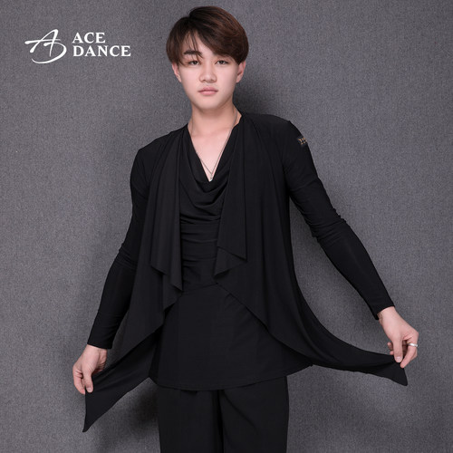 瑰意ACEDANCE拉丁舞男士舞蹈上衣