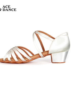 ACEdance瑰意专业拉丁舞鞋儿童女孩女童少儿练功比赛舞蹈鞋DB055